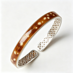 Amber Petal Open Cuff Bracelet