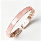 Rose Petal Botanical Open Cuff Bracelet