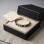 Noir Mosaic Open Cuff Bracelet
