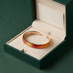 Solar Glow Sunburst Open Cuff Bracelet